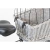 Transport wicker basket for rear bike rack - gray 35x49x55 cm (max. 8 kg)