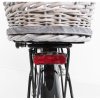 Transport wicker basket for rear bike rack - gray 35x49x55 cm (max. 8 kg)
