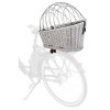 Transport wicker basket for rear bike rack - gray 35x49x55 cm (max. 8 kg)