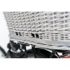 Transport wicker basket for rear bike rack - gray 35x49x55 cm (max. 8 kg)