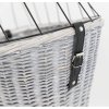 Transportkorb aus Weide für Fahrradheckträger - grau 35x49x55 cm (max. 8 kg)