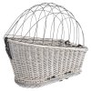 Transport wicker basket for rear bike rack - gray 35x49x55 cm (max. 8 kg)