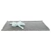 JUNIOR set - blanket 75 x 50 cm + teddy bear, grey/mint