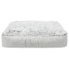 High pillow HARVEY rectangle 100 x 70cm, soft cover with long pile, white/black