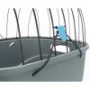 Plastic basket for rear carrier, with grid roof, 36x47x46cm, gray (max. 6kg)