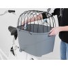 Plastic basket for rear carrier, with grid roof, 36x47x46cm, gray (max. 6kg)