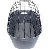 Plastic basket for rear carrier, with grid roof, 36x47x46cm, gray (max. 6kg)