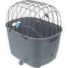 Kunststoffkorb für Heckträger, mit Gitterdach, 36x47x46cm, grau (max. 6kg)