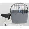 Plastic basket for rear carrier, with grid roof, 36x47x46cm, gray (max. 6kg)