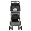 Xe đẩy chó BUGGY, gấp nhanh, 47 x 100 x 80 cm, tải trọng lên tới 15 kg, màu xám