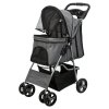 Dog stroller BUGGY, quick-folding, 47 x 100 x 80 cm, load capacity up to 15 kg, gray
