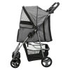 Kočík pre psov BUGGY, rýchlosklápací, 47 x 100 x 80cm, nosnosť do 15 kg, sivá