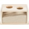 Bồn tắm cát cho chuột/hamster, bằng gỗ, 22 x 12 x 12 cm