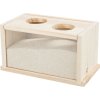 Bồn tắm cát cho chuột/hamster, bằng gỗ, 22 x 12 x 12 cm