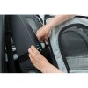 Lockable car seat, foldable, 4 sides full mesh, 44 x 37 x 40 cm, grey/black