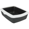 CLASSIC toilet for cats, with rim, 37 x 15 x 47 cm, grey/white