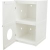 XL domček na mačaciu toaletu, 2 poličky, MDF, 53 x 90 x 58 cm, biela
