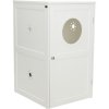Nhà vệ sinh mèo XL, 2 kệ, MDF, 53 x 90 x 58 cm, màu trắng