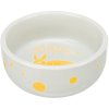 Ceramic bowl with dots, for rabbits, 250 ml/ø 11 cm