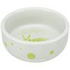 Keramická miska s puntíky, pro králíky, 250 ml/o 11 cm