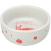 Ceramic bowl with dots, for rabbits, 250 ml/ø 11 cm