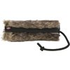 Training paw - fur, plush/polyester 6 x 20 cm, imitation rabbit fur black