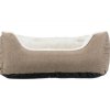 NELLI bed, rectangular, voluminous edges, 80 x 65 cm, light brown/beige - SALE