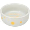 Ceramic bowl with dots, for guinea pigs, 250 ml/ø 11 cm