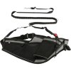 Jogging belt with leash, waist: 70-130 cm, leash 1.15-1.50 m, 20mm, gray