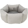 LENI bed round with a high edge, ø 55 cm, sand/grey - SALE