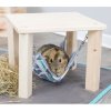 Nơi trú ẩn NẮNG có võng cho chuột chinchilla/chuột lang, 28 × 24 × 28 cm, xám/nhiều màu