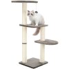 ALTEA scratching post, 3 platforms, 117 cm / ø 9 cm, platinum grey