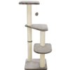 ALTEA scratching post, 3 platforms, 117 cm / ø 9 cm, platinum grey