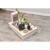 Trạm cho ăn - quầy bar + bát, máng ăn - 70 x 41 x 47 cm, gỗ/thép không gỉ/nhựa