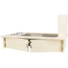 Trạm cho ăn - quầy bar + bát, máng ăn - 70 x 41 x 47 cm, gỗ/thép không gỉ/nhựa