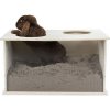 Burrowing box for rabbits, 58 x 30 x 38 cm, wood/acrylic