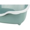 Toilet for cats DAVIO, with rim, 56 x 26 x 39 cm, green/white