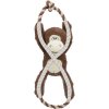 Plush monkey with inner rope 40 cm, with sound, polyester/cotton