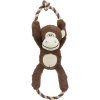 Plush monkey with inner rope 40 cm, with sound, polyester/cotton