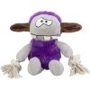 MONSTER I. - plush monster with inner rope, with sound, 32 cm, purple