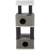Scratching post ALMIRA, 2 caves, resting place, 128 cm, gray