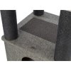 Scratching post ALMIRA, 2 caves, resting place, 128 cm, gray