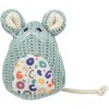 Maus gewebt sitzend, mit Katzenminze, 11 cm