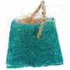 Túi xơ dừa - đồ chơi cho loài gặm nhấm, sợi sisal, 10 x 13 cm, màu xanh