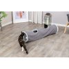 HARVEY plush cat tunnel with toys, 4 entrances, 27 x 116 cm, gray