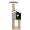 BE NORDIC JONTE scratching post, square posts, house with platform, 115 cm