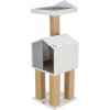 BE NORDIC JONTE scratching post, square posts, house with platform, 115 cm