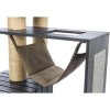 BE NORDIC scratching post FREIA, 123 cm, 2 x cocoon, hammock, anthracite/sand - SALE