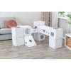 CASA CARA cardboard furniture for cats, 93 x 82 x 30.5 cm, load capacity 8 kg, white