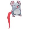 Emotional mouse with catnip, colored tail, 7.5 cm, fabric, 5 types